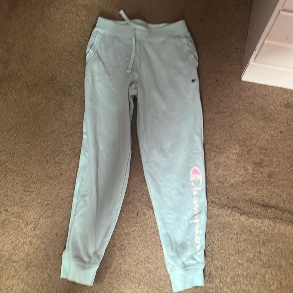 Blue champion sweatpants kids large